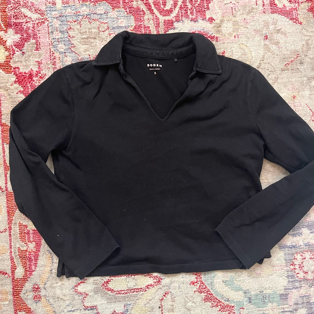 Boden black rugby style shirt